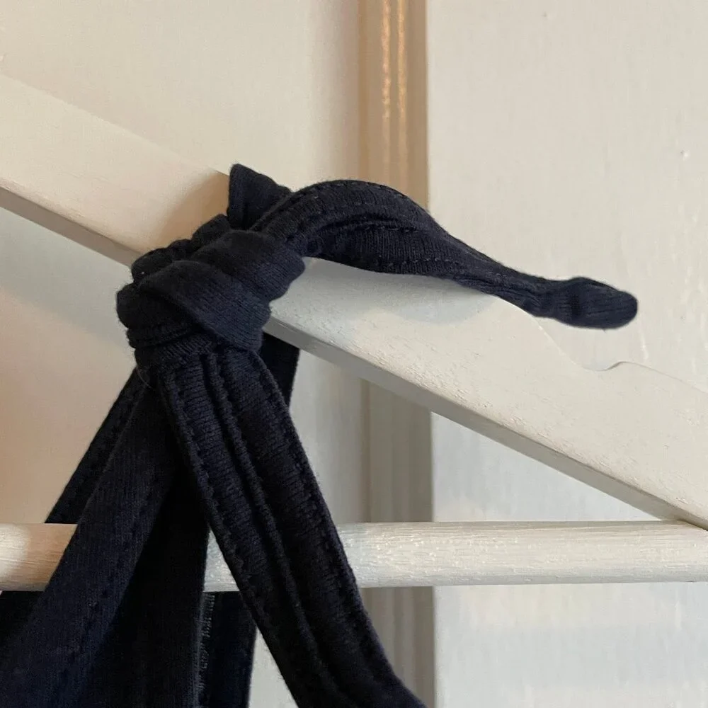 Maxi navy blue dress with adjustable straps size M, fits like L/XL - Picture 4 of 5